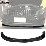 2014-2016 Benz C117 CLA Class Revo Style Gloss Black Front Bumper Lip