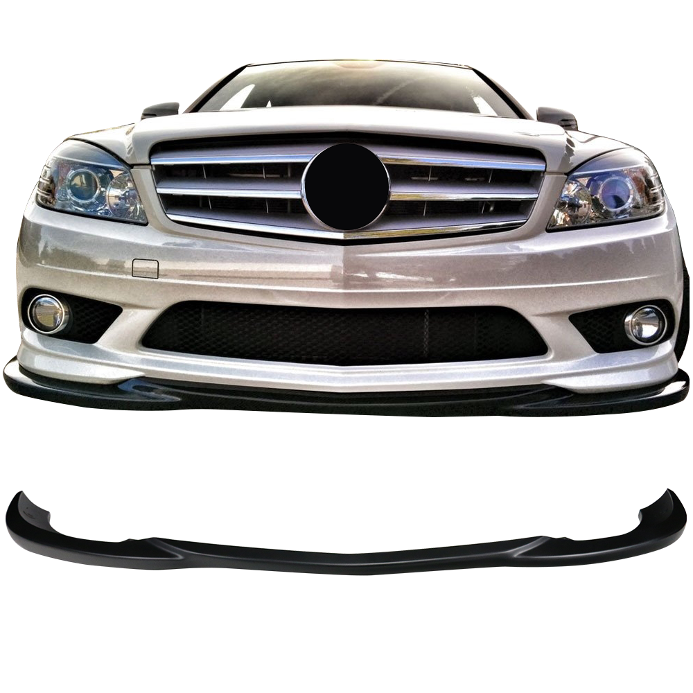 2008-2011 Benz W204 C Class GH Style Front Bumper Lip ABS