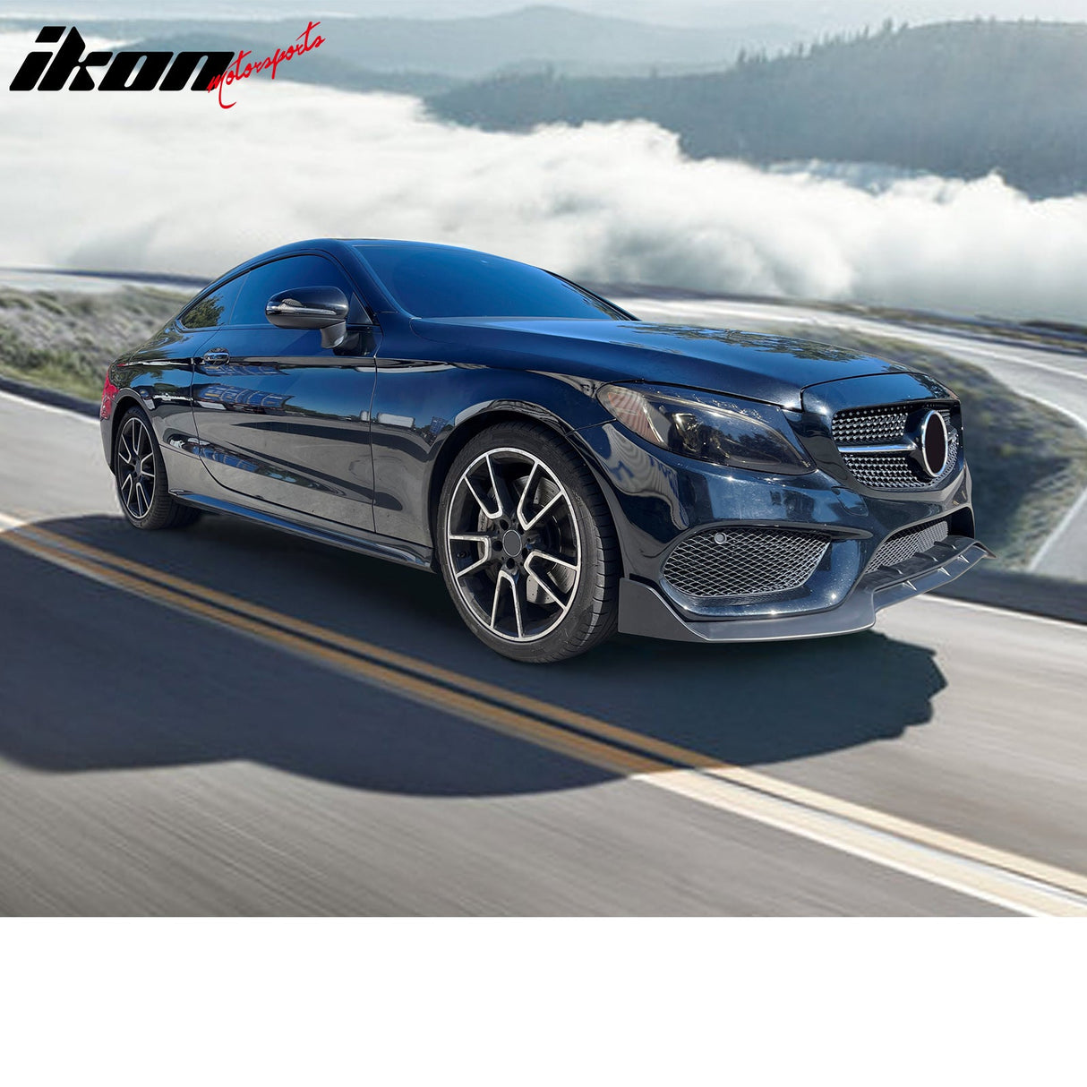 2015-2018 Benz W205 C-Class AMG B Front Lip PP