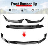 2022-2026 Benz W206 C-Class C200 C300 C43 AMG BR Style Gloss Black Front Bumper Lip PP