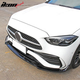 2022-2026 Benz W206 C-Class C200 C300 C43 AMG BR Style Gloss Black Front Bumper Lip PP