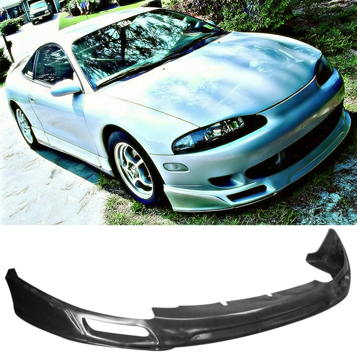 1995-1996 Mitsubishi Eclipse JDM Black Front Lip Splitter Spoiler PU