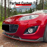 2009-2012 Mazda MX-5 Miata Carbon Fiber Print Front Bumper Lip IKON Style 3PCS
