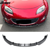 2009-2012 Mazda MX-5 Miata Carbon Fiber Print Front Bumper Lip IKON Style 3PCS
