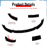 2009-2012 Mazda MX-5 Miata Gloss Black Front Bumper Lip IKON Style Spoiler 3PCS