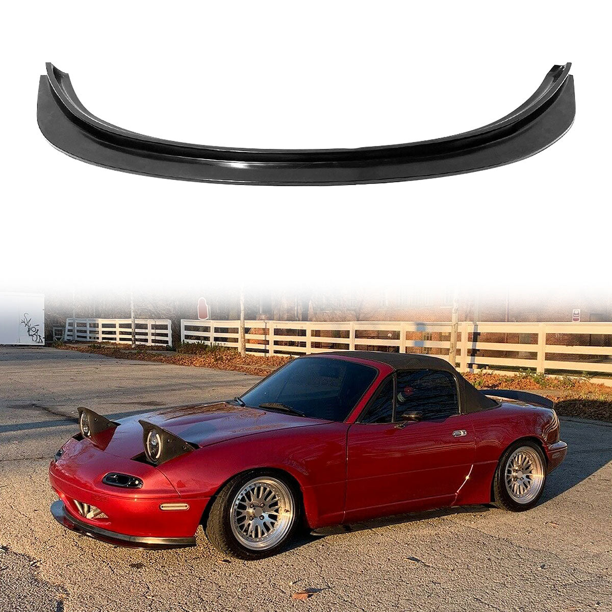 1990-1997 Mazda Miata NA Unpainted Front Bumper Lip Spoiler MDA Style