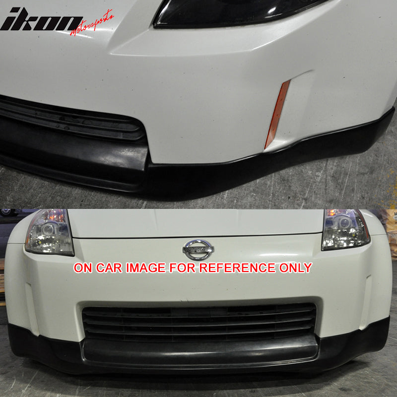 2003-2005 Nissan 350Z ING-S Style Paint Super Black #KH3 Front Lip PU