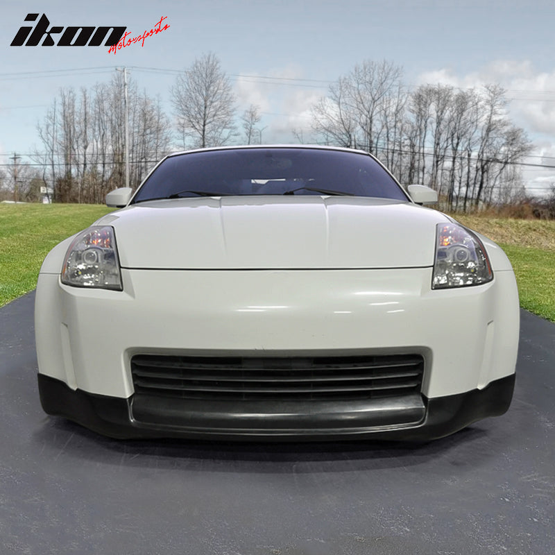 2003-2005 Nissan 350Z ING-S Style Unpainted Black Front Bumper Lip PU