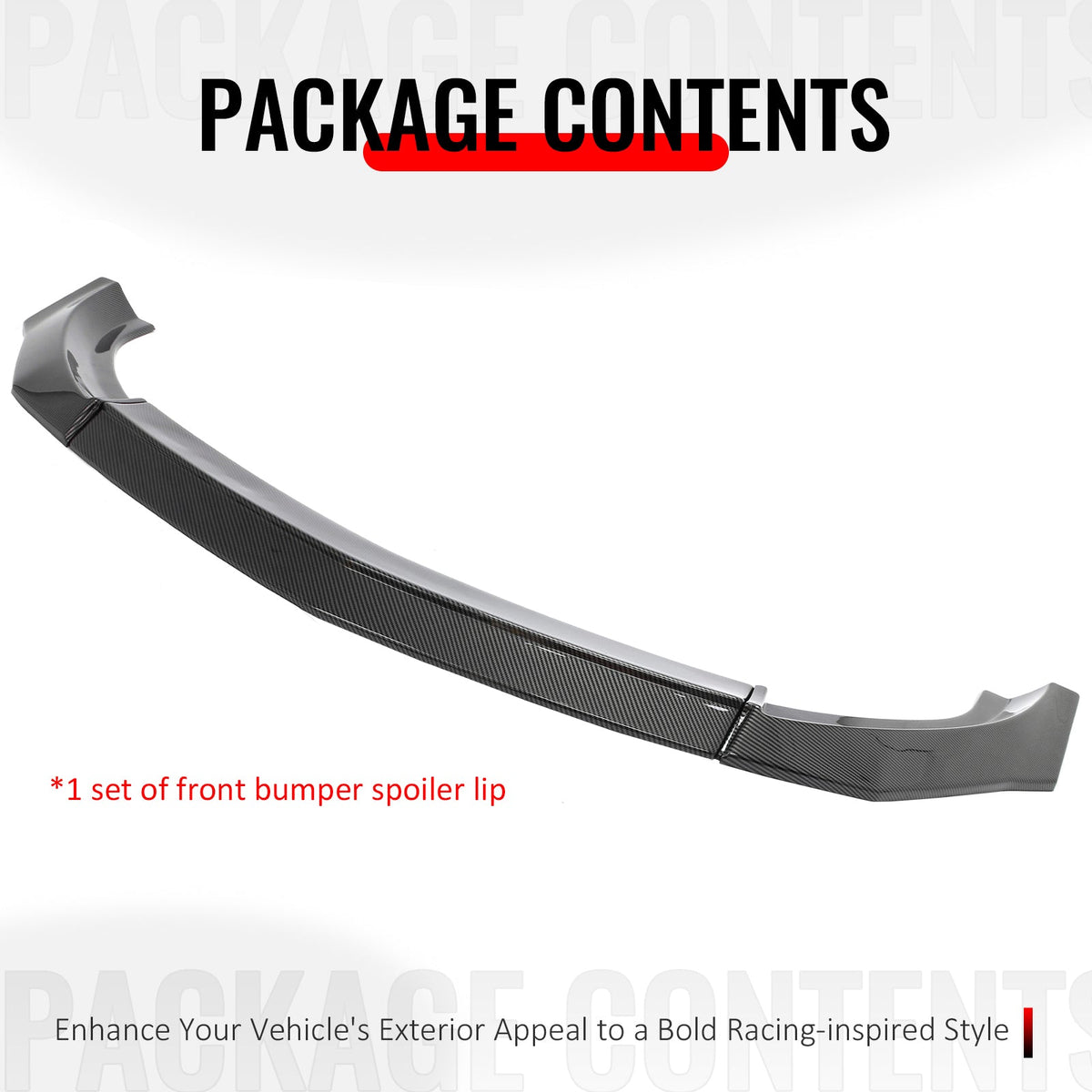 2023-2026 Nissan Z 400Z IKON Style Carbon Fiber Print Front Bumper Lip ABS