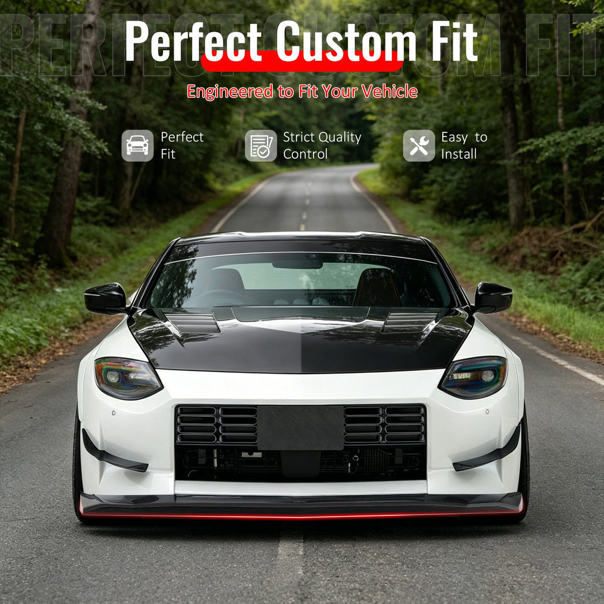 2023-2026 Nissan Z 400Z IKON Style Gloss Black Front Bumper Lip ABS
