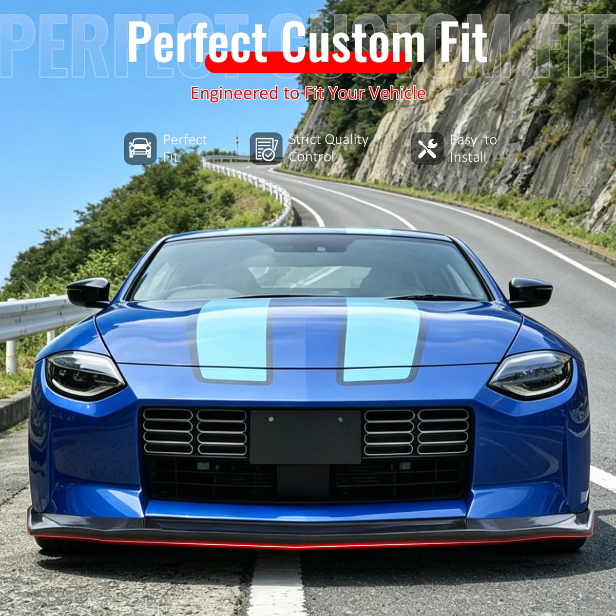 2023-2026 Nissan Z 400Z IKON Style Matte Black Front Bumper Lip ABS