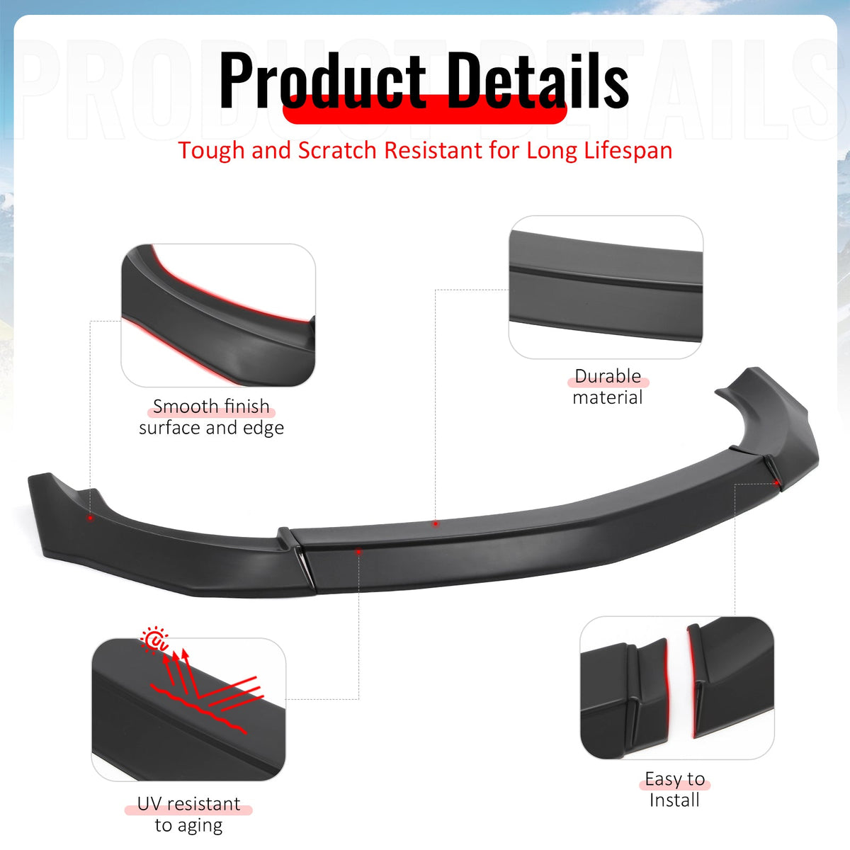 2023-2026 Nissan Z 400Z IKON Style Matte Black Front Bumper Lip ABS