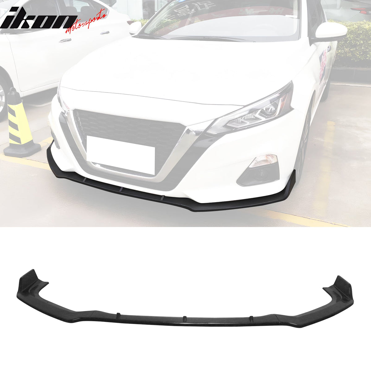 2019-2022 Nissan Altima IK Style Front Bumper Lip Unpainted PU 3PCS