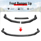 2019-2023 Nissan Maxima STL Style Unpainted Black Front Bumper Lip PU 3PCS
