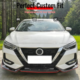 2020-2023 Nissan Sentra B18 Skyline Style Gloss Black Front Bumper Lip PP 3PCS
