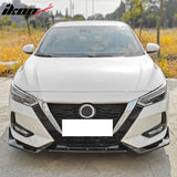 2020-2023 Nissan Sentra B18 Skyline Style Gloss Black Front Bumper Lip PP 3PCS