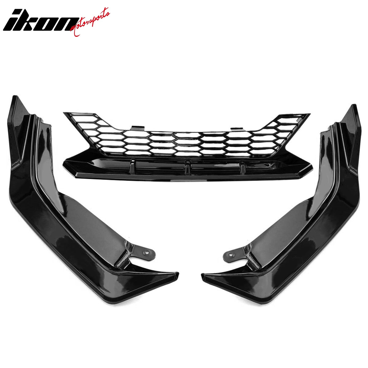 2020-2023 Nissan Sentra B18 Skyline Style Gloss Black Front Bumper Lip PP 3PCS
