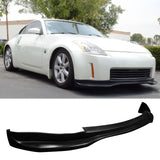 2006-2009 Nissan 350Z GT Style Unpainted Black Front Bumper Lip PU
