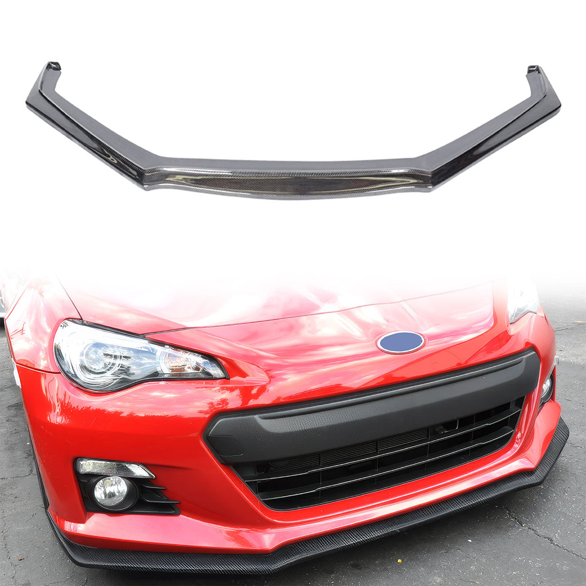 2013-2016 Subaru BRZ CS2 Style Front Bumper Lip Spoiler Carbon Fiber