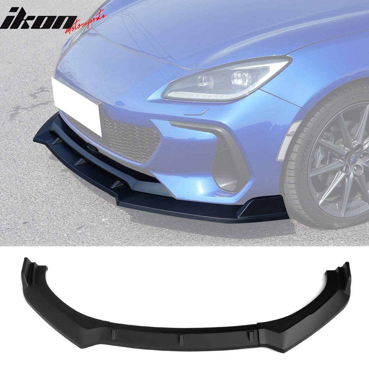 2022-2025 Subaru BRZ JDM 2 Style Matte Black 3PCS Front Bumper Lip PP