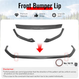 2023-2025 Subaru Solterra ST Style Carbon Fiber Print Front Bumper Lip ABS