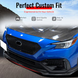 2022-2026 Subaru WRX STI Style Real Carbon Fiber Front Bumper Lip Lower Spoiler Guard 3PCS Set