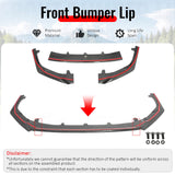 2022-2026 Subaru WRX STI Style Real Carbon Fiber Front Bumper Lip Lower Spoiler Guard 3PCS Set