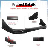 2002-2003 Subaru Impreza Sedan STI Style Front Bumper Lip Spoiler Unpainted PU 3PCS Set