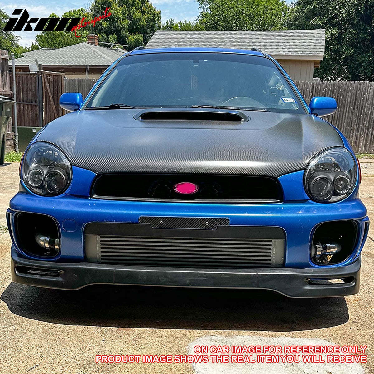 2002-2003 Subaru Impreza Sedan STI Style Front Bumper Lip Spoiler Unpainted PU 3PCS Set