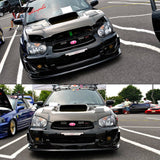 2004-2005 Subaru Impreza WRX DS Unpainted Black Front Bumper Lip PU
