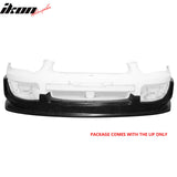 2004-2005 Subaru Impreza WRX 3PCS Front Lower Bumper Lip Air Dam Chin Spoiler Splitter Unpainted Black Polyurethane PU