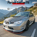 2006-2007 Subaru Impreza WRX & WRX STI CS2 Style Front Bumper Lip Spoiler Carbon Fiber Print PP 3PCS