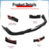 2006-2007 Subaru Impreza WRX & WRX STI CS2 Style Front Bumper Lip Spoiler Gloss Black PP 3PCS