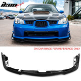 2006-2007 Subaru Impreza WRX & WRX STI CS2 Style Front Bumper Lip Spoiler Gloss Black PP 3PCS