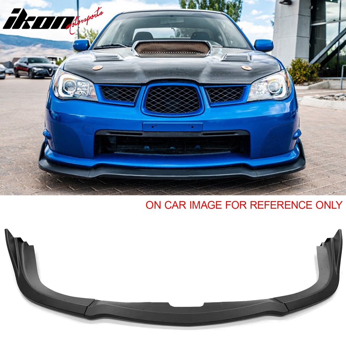 2006-2007 Subaru Impreza WRX & WRX STI CS2 Style Front Bumper Lip Spoiler Matte Black PP 3PCS
