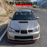 2006-2007 Subaru Impreza WRX Front Bumper Lip Spoiler 3PCS Carbon Fiber Print PP