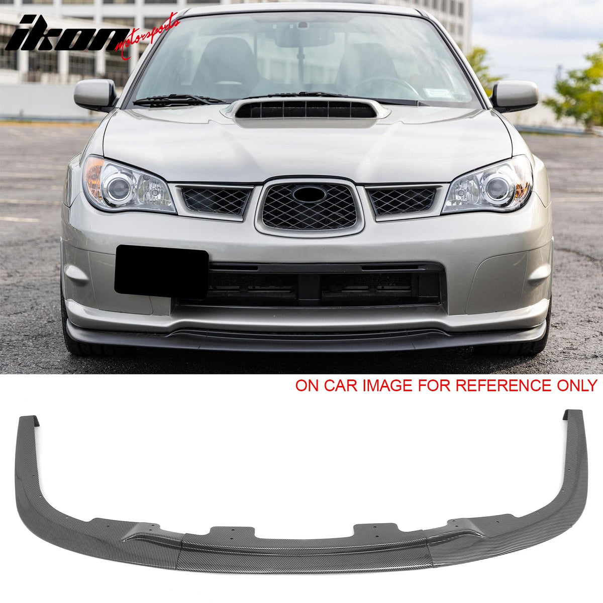 2006-2007 Subaru Impreza WRX Front Bumper Lip Spoiler 3PCS Carbon Fiber Print PP