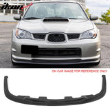 2006-2007 Subaru Impreza WRX Gloss Black Front Bumper Lip Spoiler PP 3PCS Set