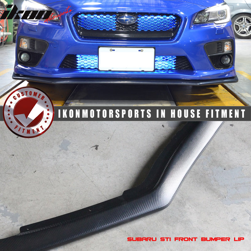 2015-2017 Subaru WRX STI Carbon Paint Front Bumper Lip Spoiler ABS