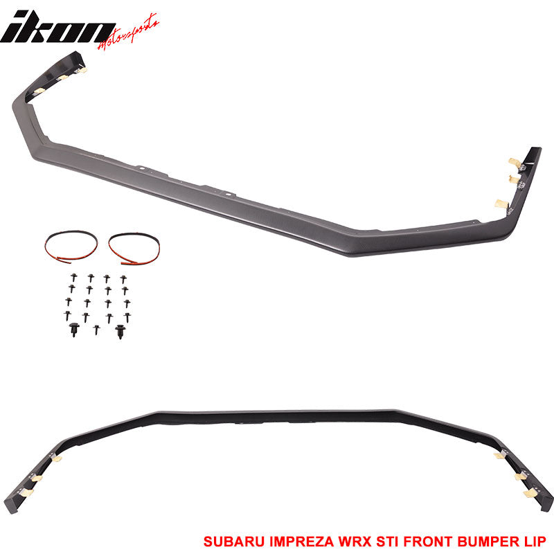2015-2017 Subaru WRX STI Carbon Paint Front Bumper Lip Spoiler ABS