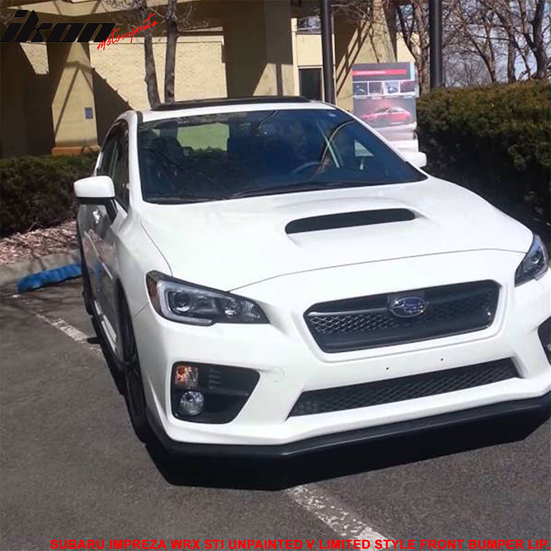 2015-2017 Subaru WRX STI V-Limited Style Front Bumper Lip Spoiler PP