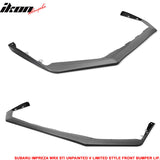 2015-2017 Subaru WRX STI V-Limited Style Front Bumper Lip Spoiler PP