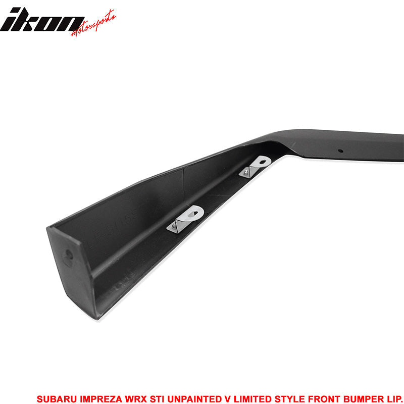 2015-2017 Subaru WRX STI V-Limited Style Front Bumper Lip Spoiler PP