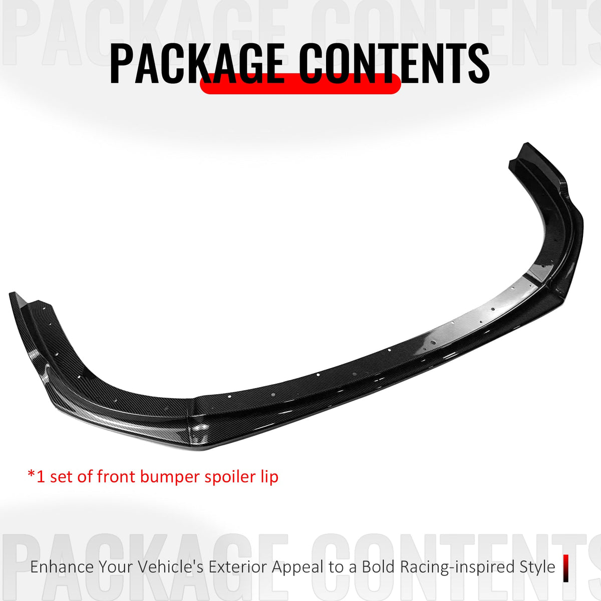 2008-2010 Subaru Impreza WRX STI IKON Style Carbon Fiber Print Front Bumper Lip PP