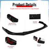 2008-2010 Subaru Impreza WRX STI IKON Style Gloss Black Front Bumper Lip PP