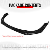 2008-2010 Subaru Impreza WRX STI IKON Style Gloss Black Front Bumper Lip PP