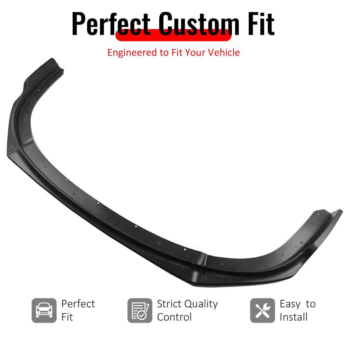 2008-2010 Subaru Impreza WRX STI IKON Style Matte Black Front Bumper Lip PP