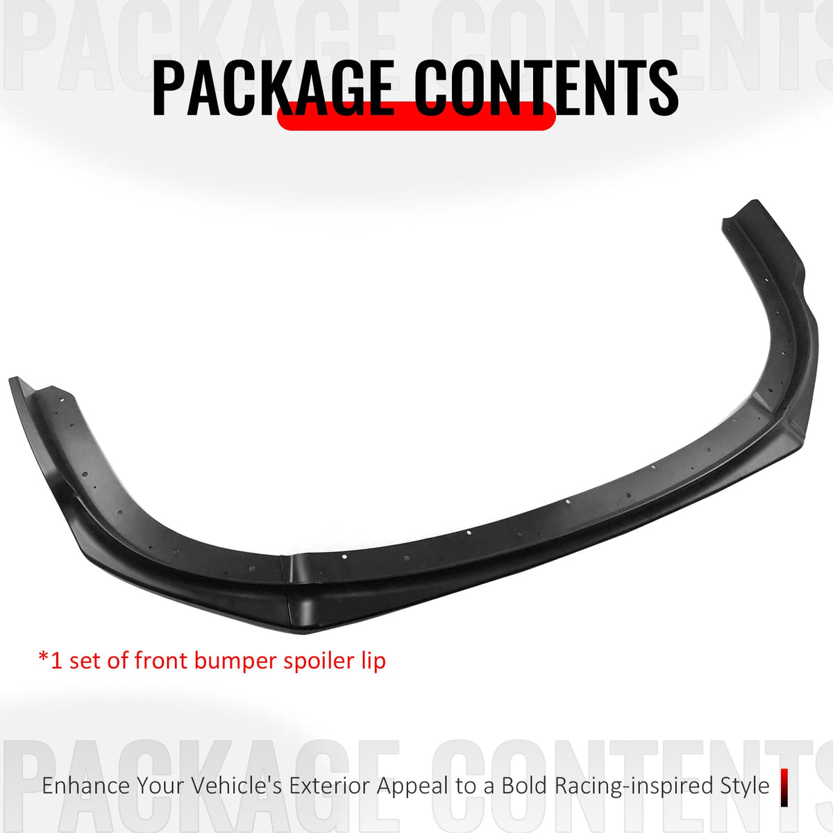 2008-2010 Subaru Impreza WRX STI IKON Style Matte Black Front Bumper Lip PP