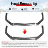 2015-2021 Subaru WRX & WRX STI Carbon Fiber Print Front Bumper Lip Spoiler PP 3PCS Set