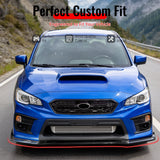 2015-2021 Subaru WRX & WRX STI Gloss Black Front Bumper Lip Spoiler PP 3PCS Set